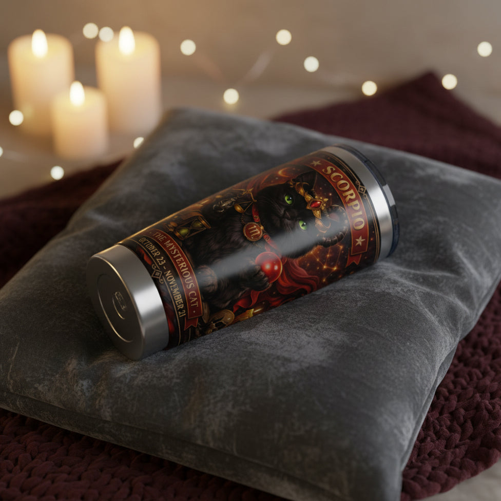 Scorpio Cat Zodiac Tumbler - The Mysterious Cat